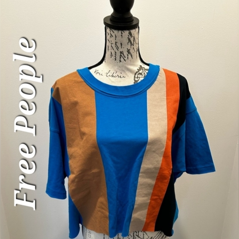 Free People Movement Inspire Tee in color blocked Size Medium FP1062